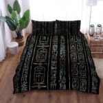 Housse-de-couette-200×200-motifs-egyptiens-dores-et-cartouches-hieroglyphiques-picture-4