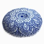 Housse-de-coussin-rond-mandala-boheme-avec-pompons-picture-6