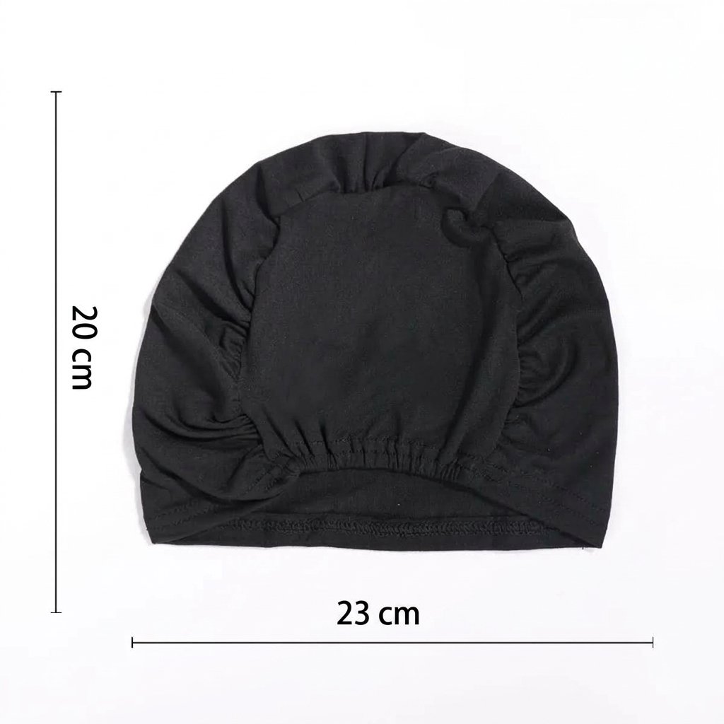 Gorro turbante elástico multicolor em poliéster