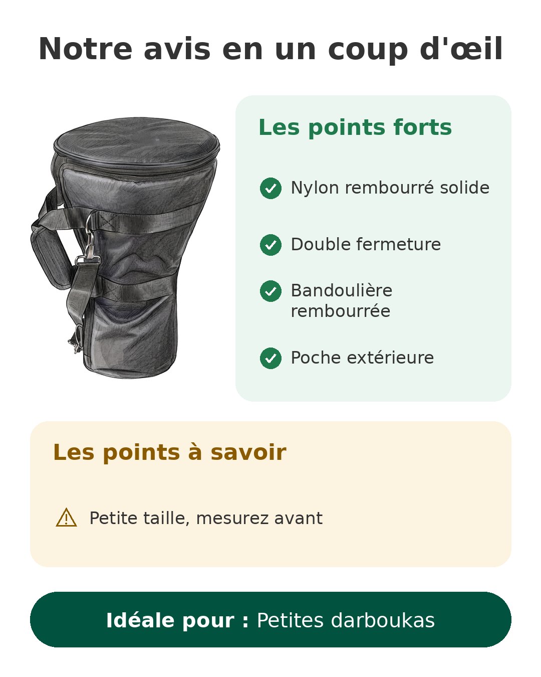 Notre avis en un coup d'œil sur Housse darbouka Meinl