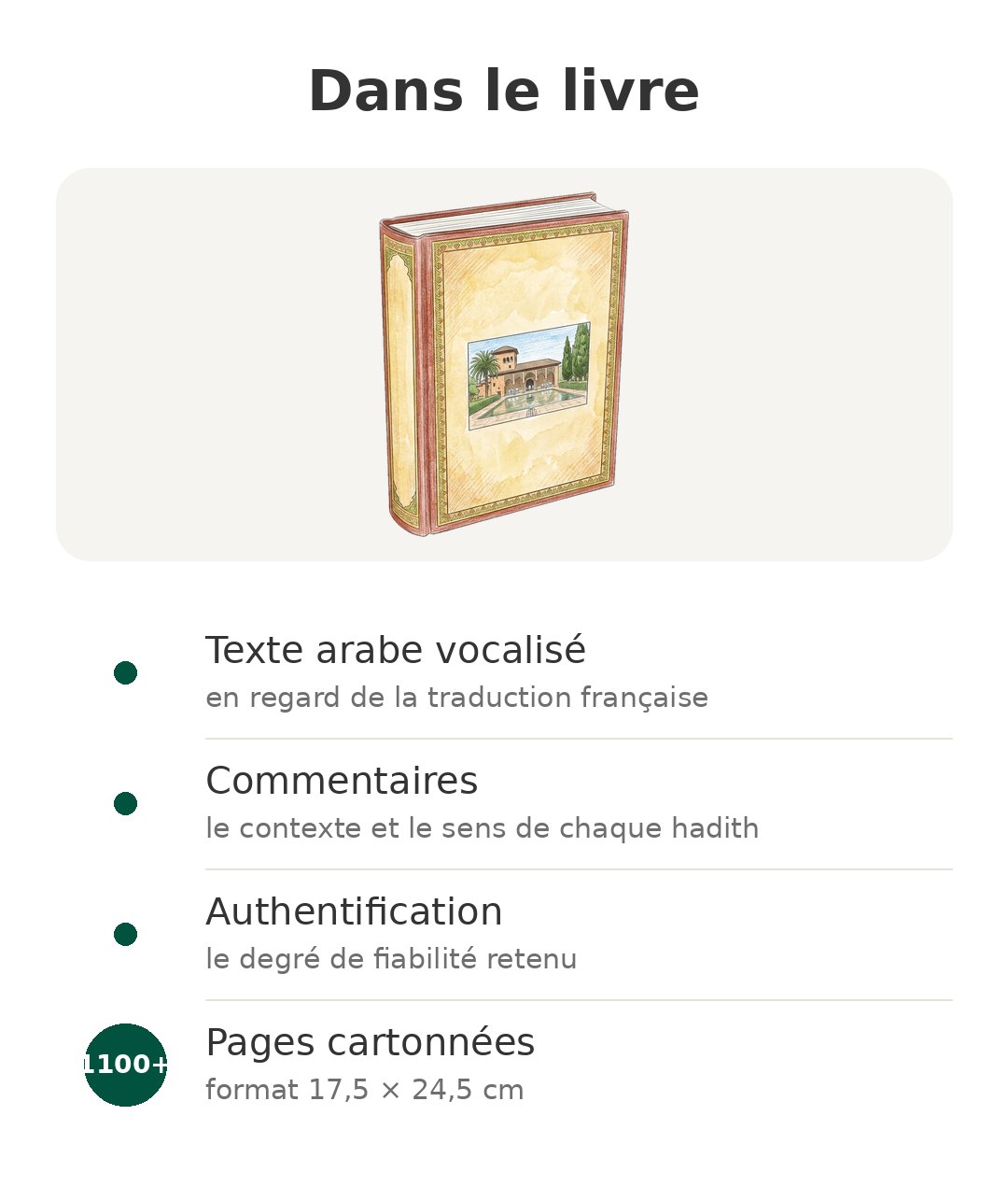 Contenuto della confezione : Riyad As-Sâlihîn