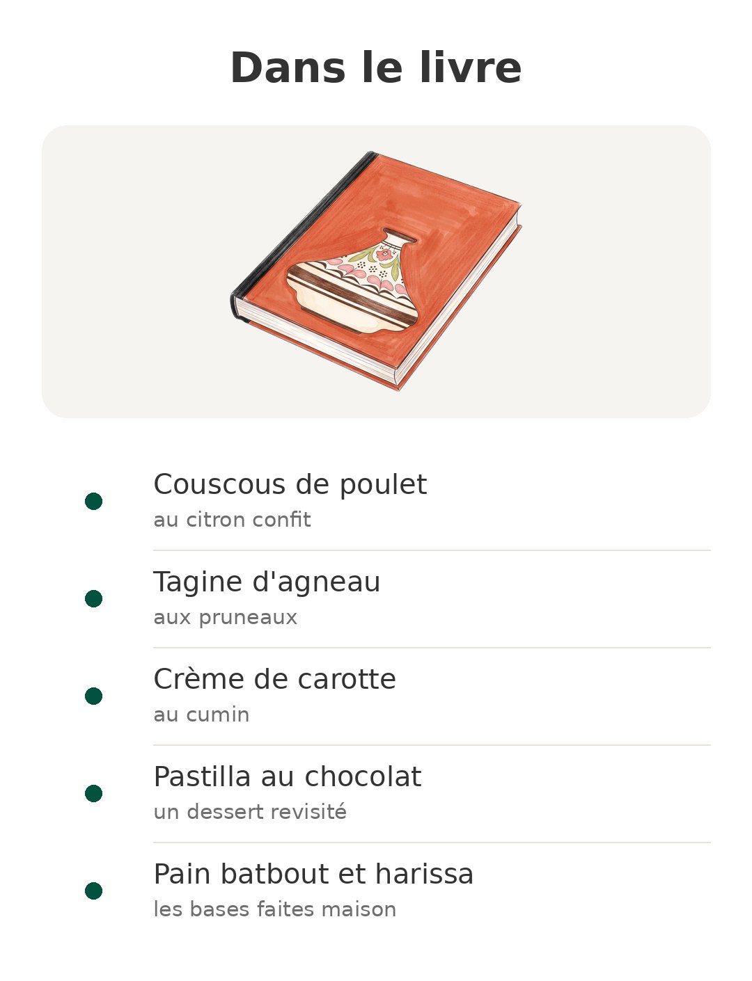 Contenu de la boîte : Choukran