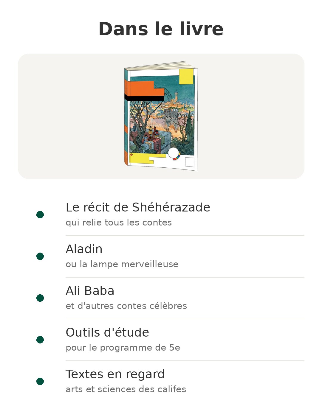 Contenu de la boîte : Mille et Une Nuits
