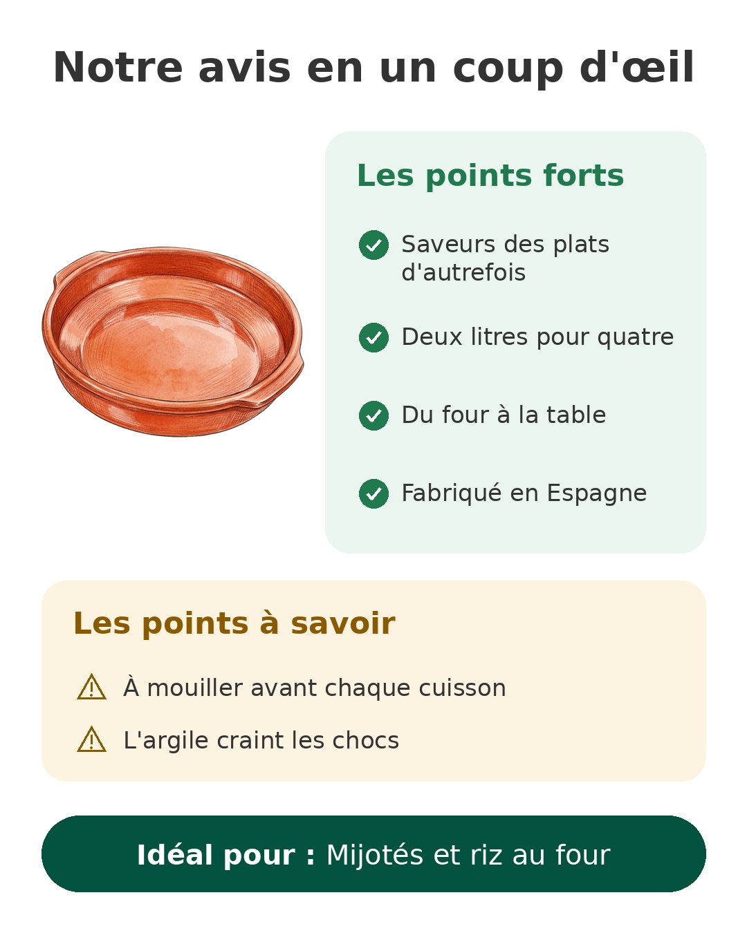 Notre avis en un coup d'œil sur Cazuela 28 cm
