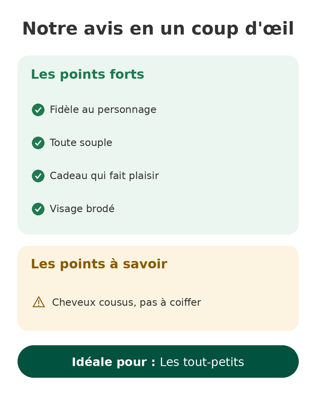 Notre avis en un coup d'œil sur Poupée chiffon Jasmine