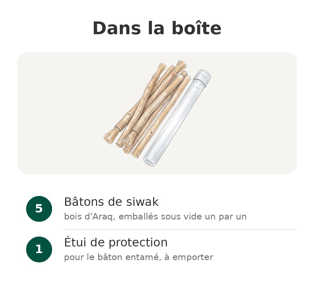 Contenu de la boîte : Siwak Obaïa