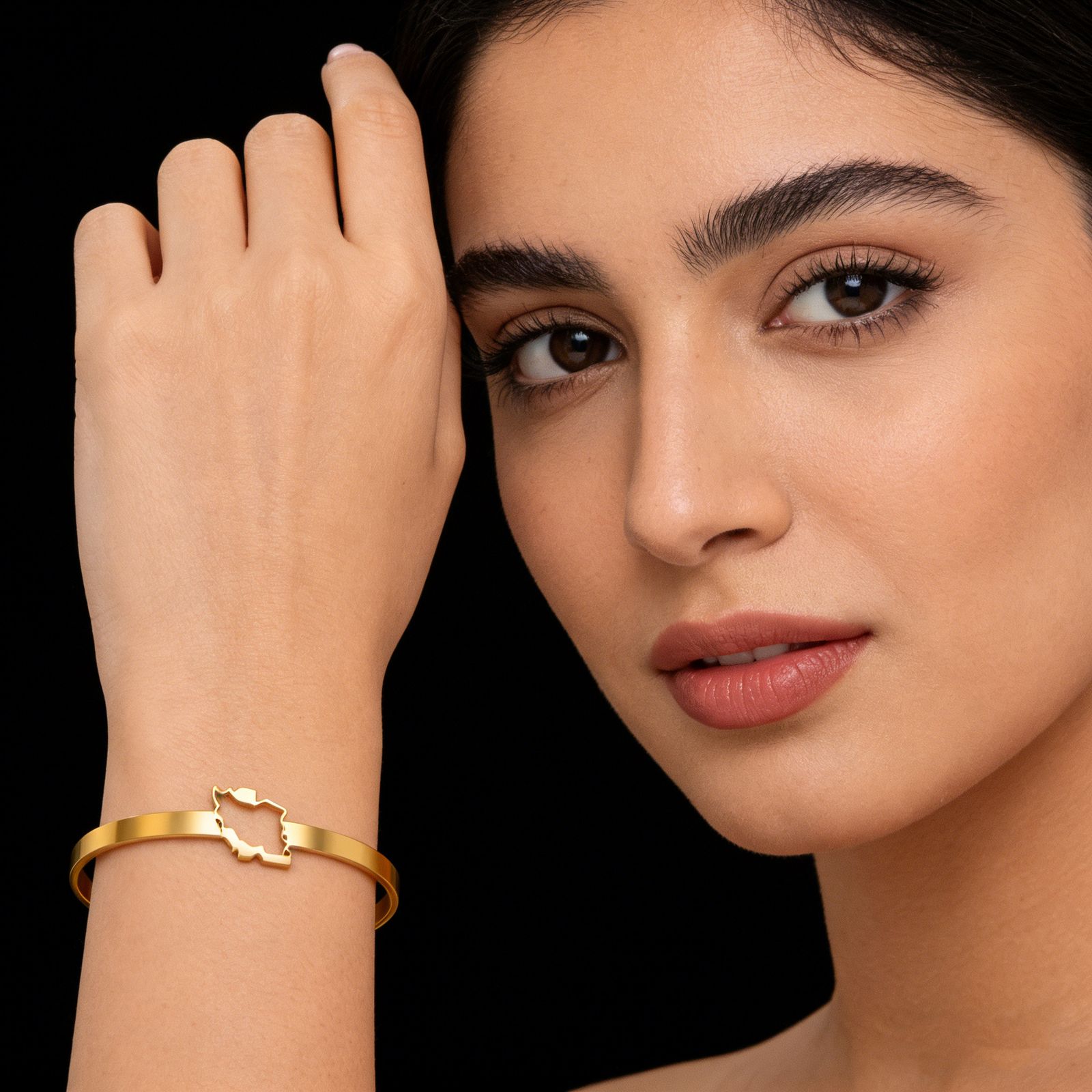 Bracelet-jonc-carte-de-lIran-en-acier-picture-2