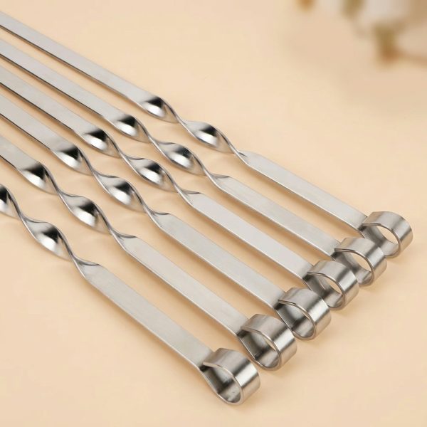 Lot de 6 brochettes en inox