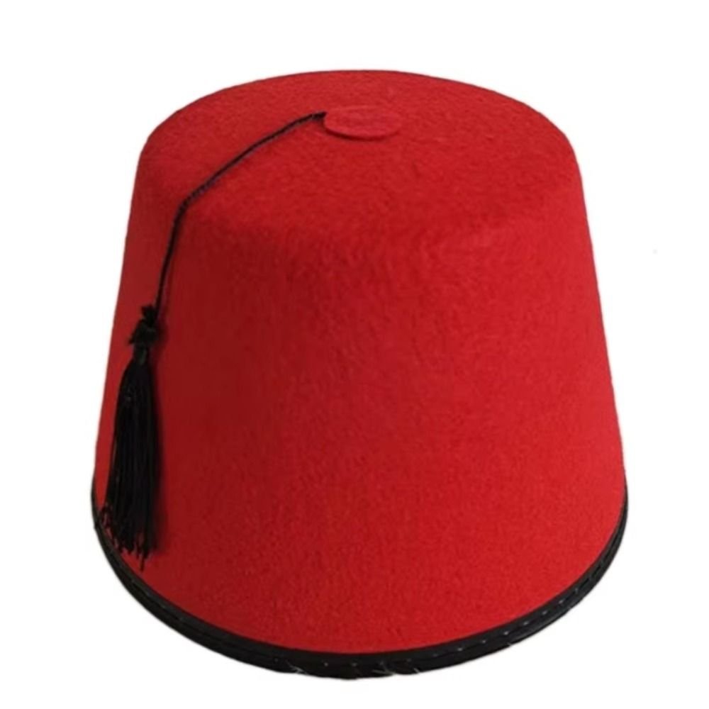 Chechia-rouge-fez-marocain-en-feutre-picture-3
