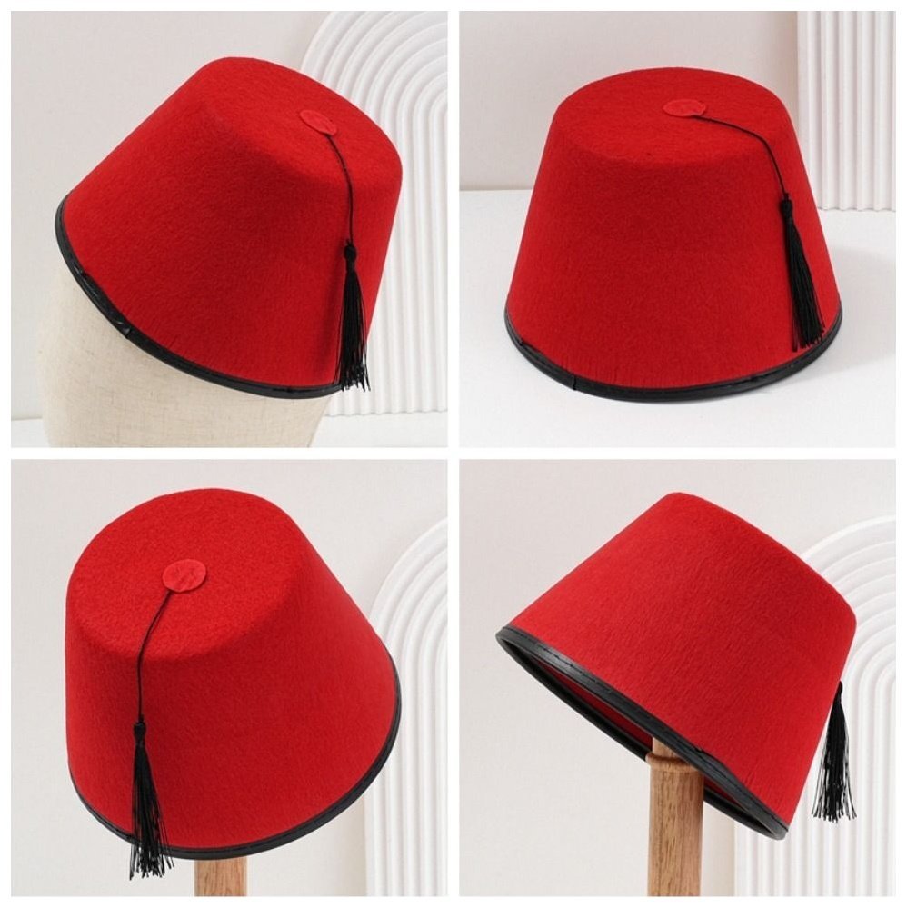 Chechia-rouge-fez-marocain-en-feutre-picture-4-1