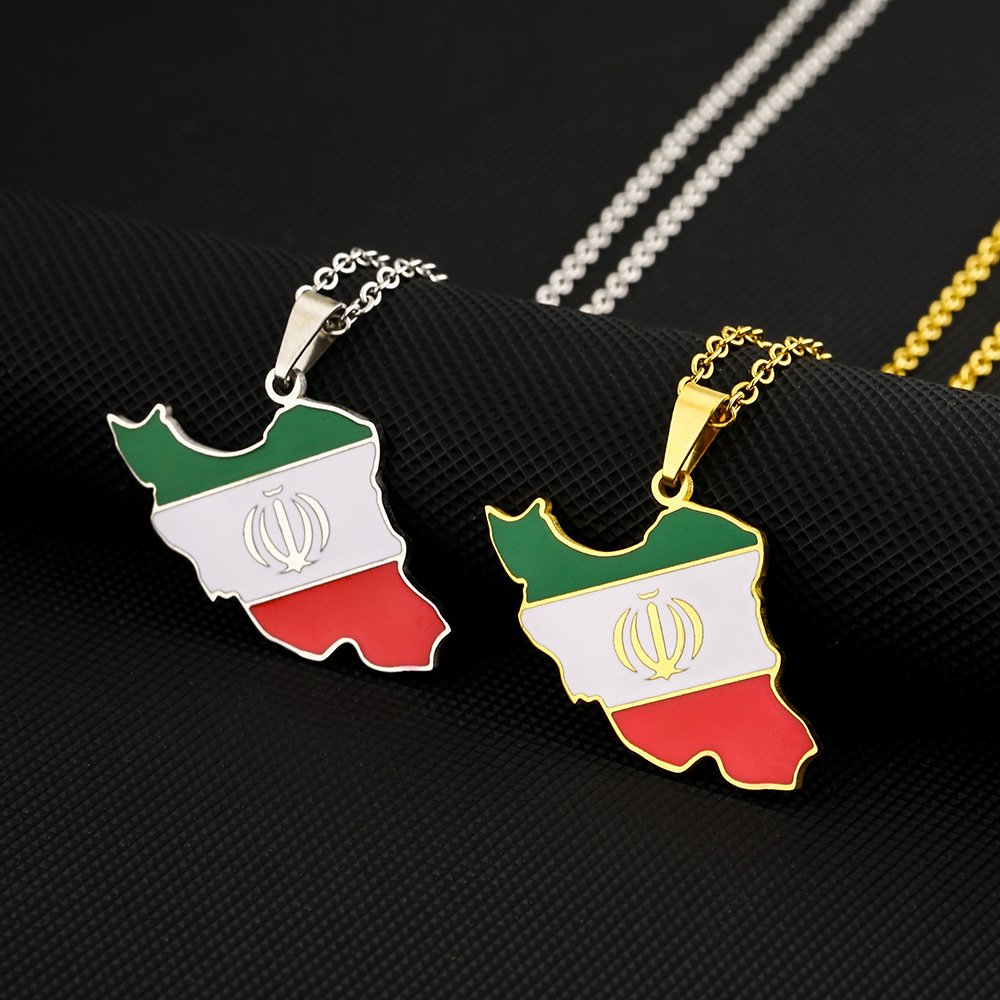 Collier-carte-de-lIran-en-inox-2-modeles-picture-1