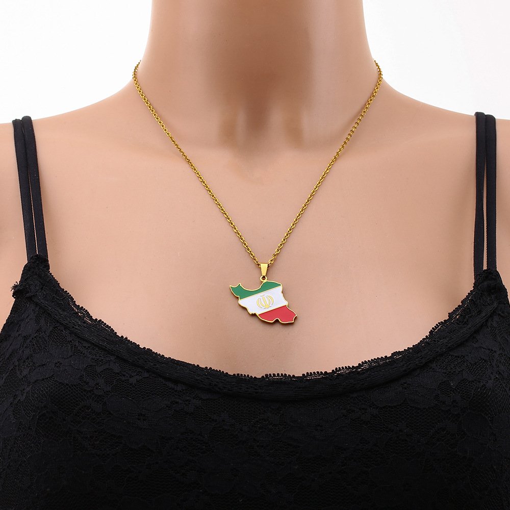 Collier-carte-de-lIran-en-inox-2-modeles-picture-2