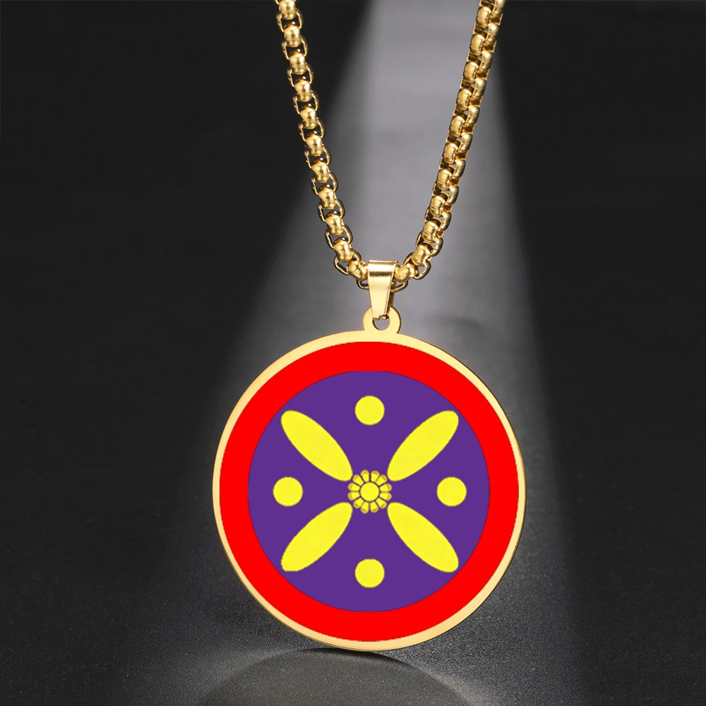 Collier-medaillon-perse-emaille-picture-1