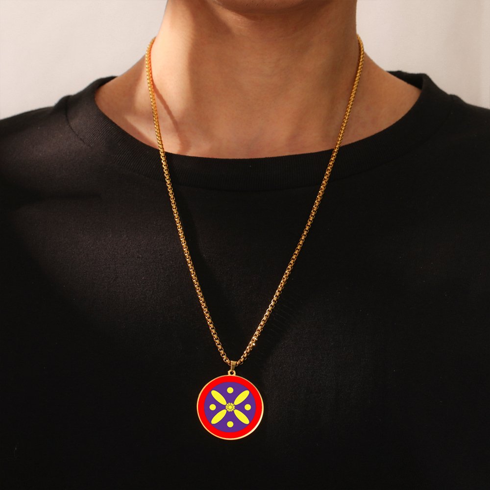 Collier-medaillon-perse-emaille-picture-2