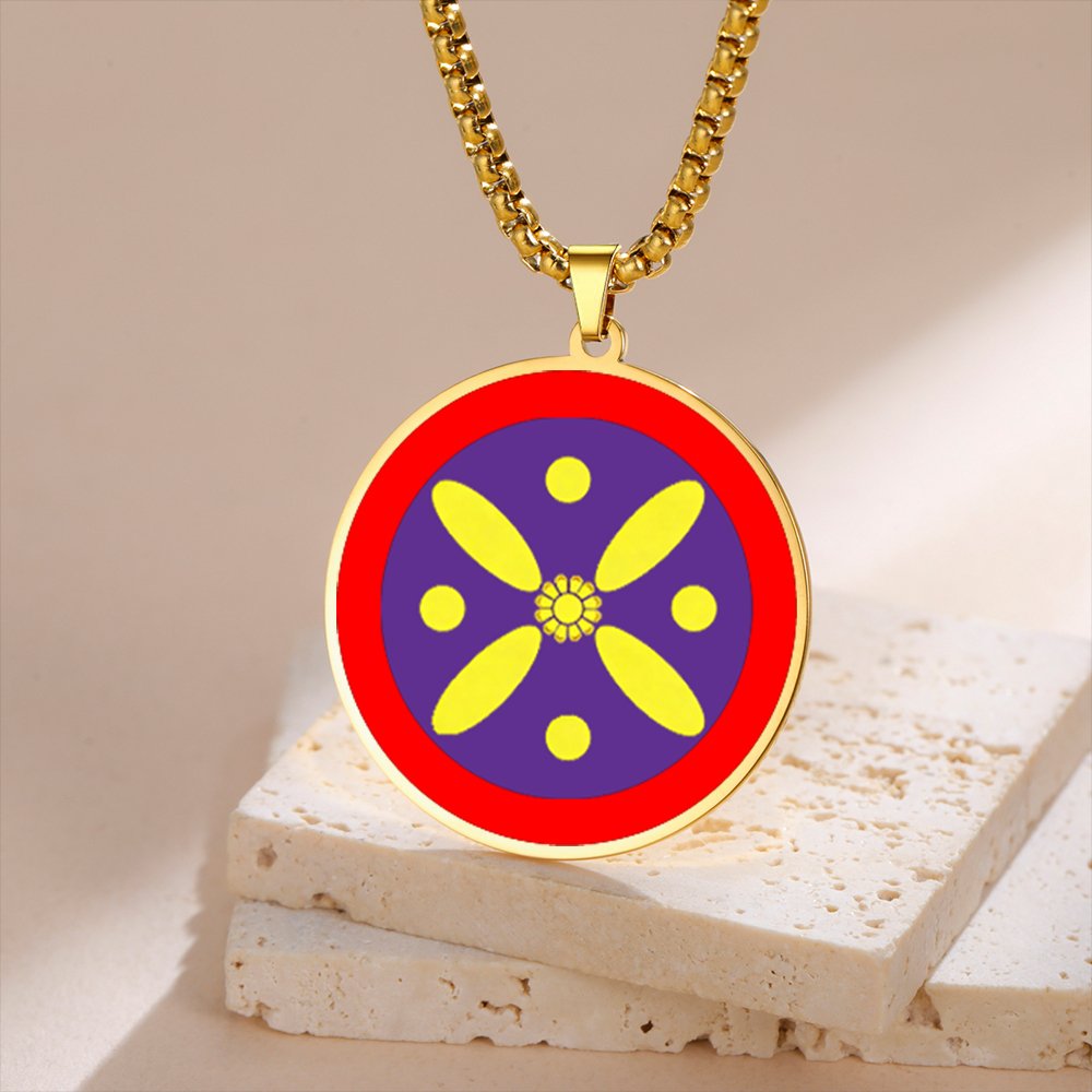 Collier-medaillon-perse-emaille-picture-3