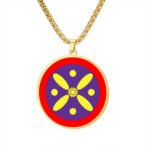 Collier-medaillon-perse-emaille-picture-5