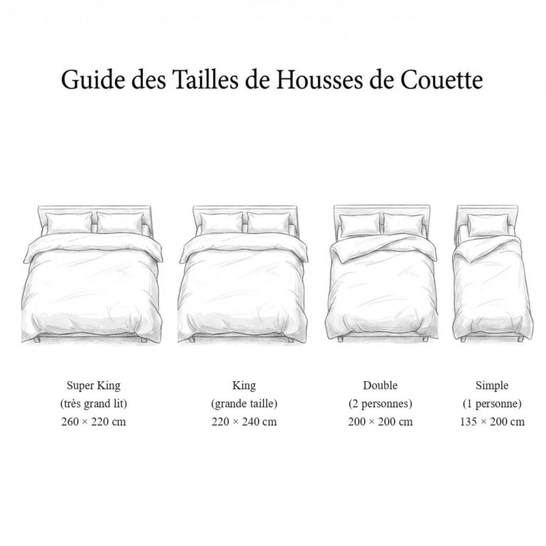 Guide des tailles des housses de couette