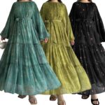 Robe-arabe-en-mousseline-a-volants-picture-2