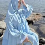 Robe-de-priere-avec-voile-manches-bouffantes-picture-2-1
