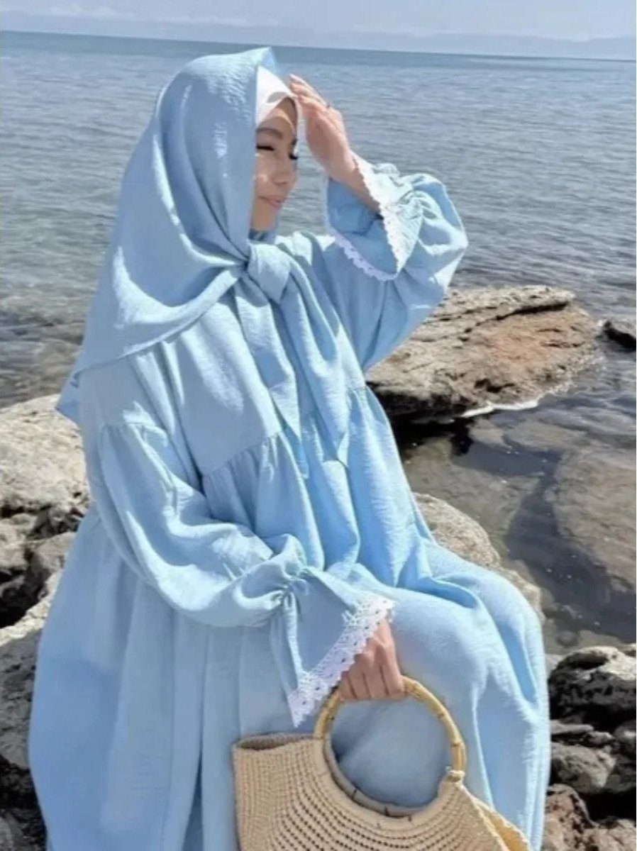 Robe-de-priere-avec-voile-manches-bouffantes-picture-2-1