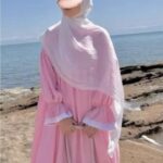Robe-de-priere-avec-voile-manches-bouffantes-picture-3