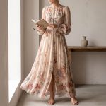 Robe-longue-femme-a-manches-bouffantes-ambiance-1780