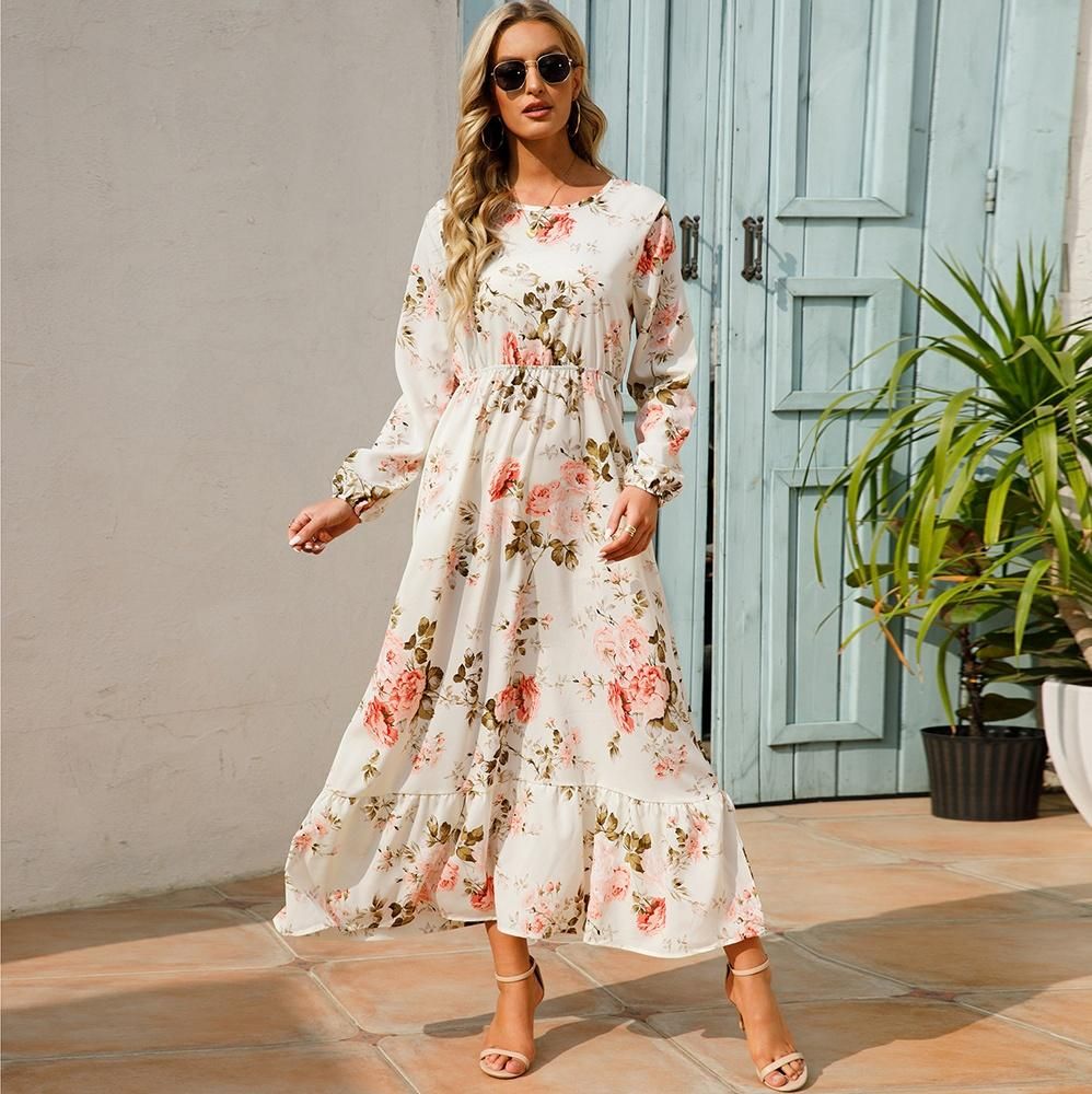 Robe-longue-fleurie-en-mousseline-picture-1-1