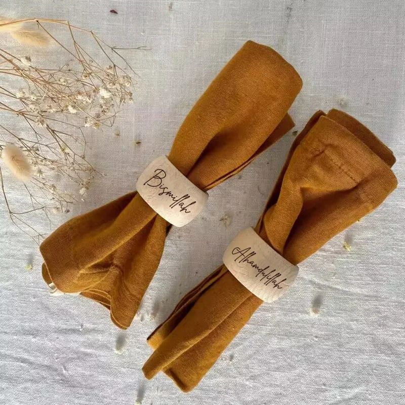 Rond-de-serviette-en-bois-calligraphie-arabe-picture-1