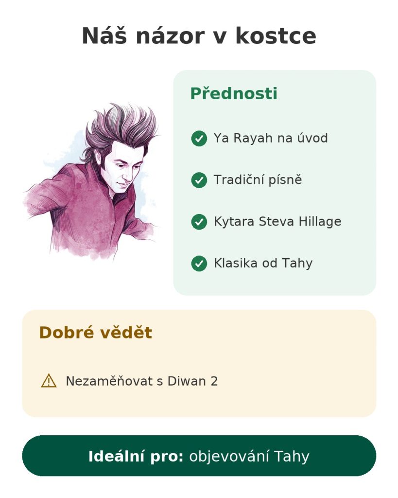 Náš názor v kostce na album Diwan od Rachida Tahy s písní Ya Rayah