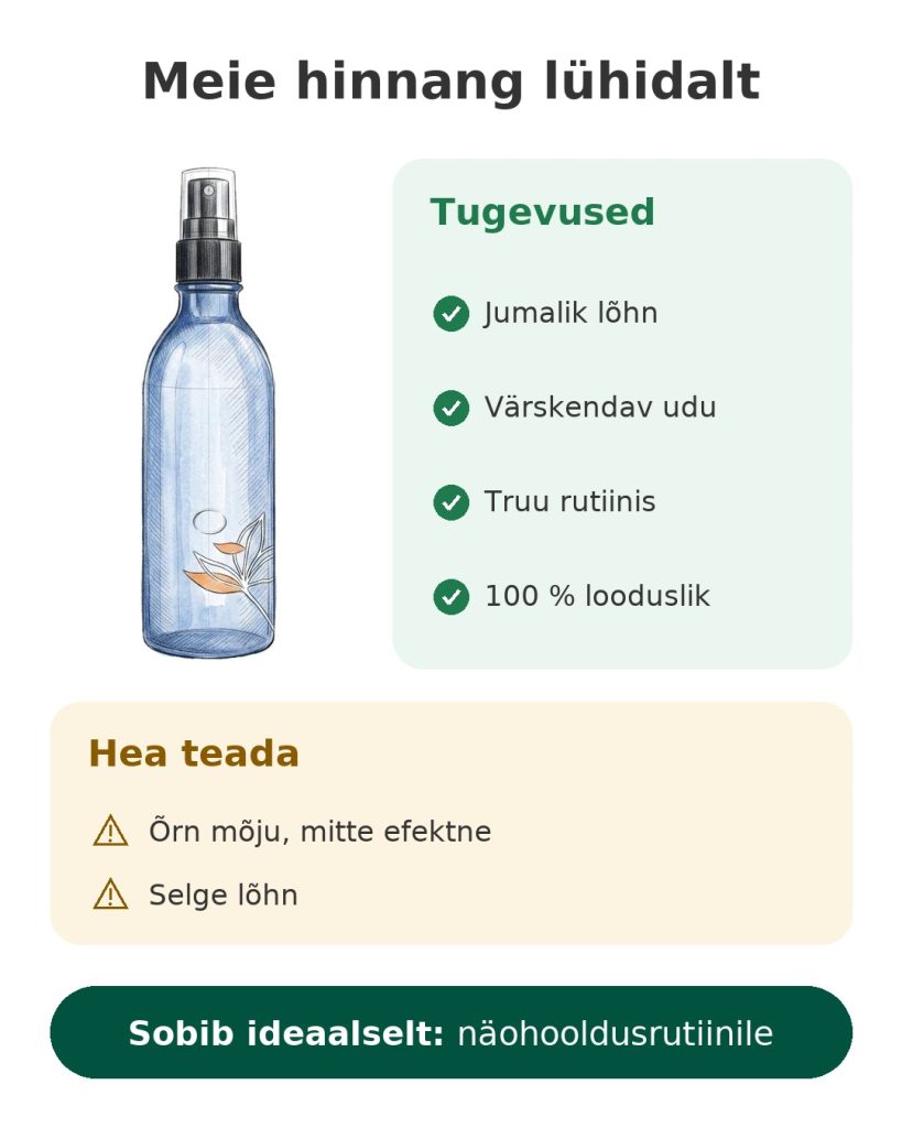 Meie hinnang lühidalt: apelsiniõievesi, värskendav ja 100 % looduslik näoudu