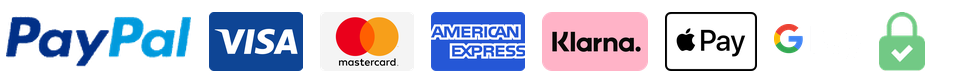 Ασφαλής πληρωμή με PayPal, Visa, Mastercard, American Express, Klarna, Apple Pay και Google Pay