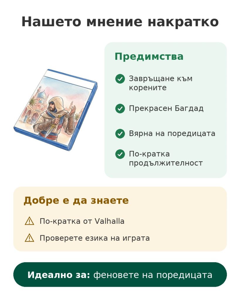 Нашето мнение накратко за играта Assassin's Creed Mirage в Багдад