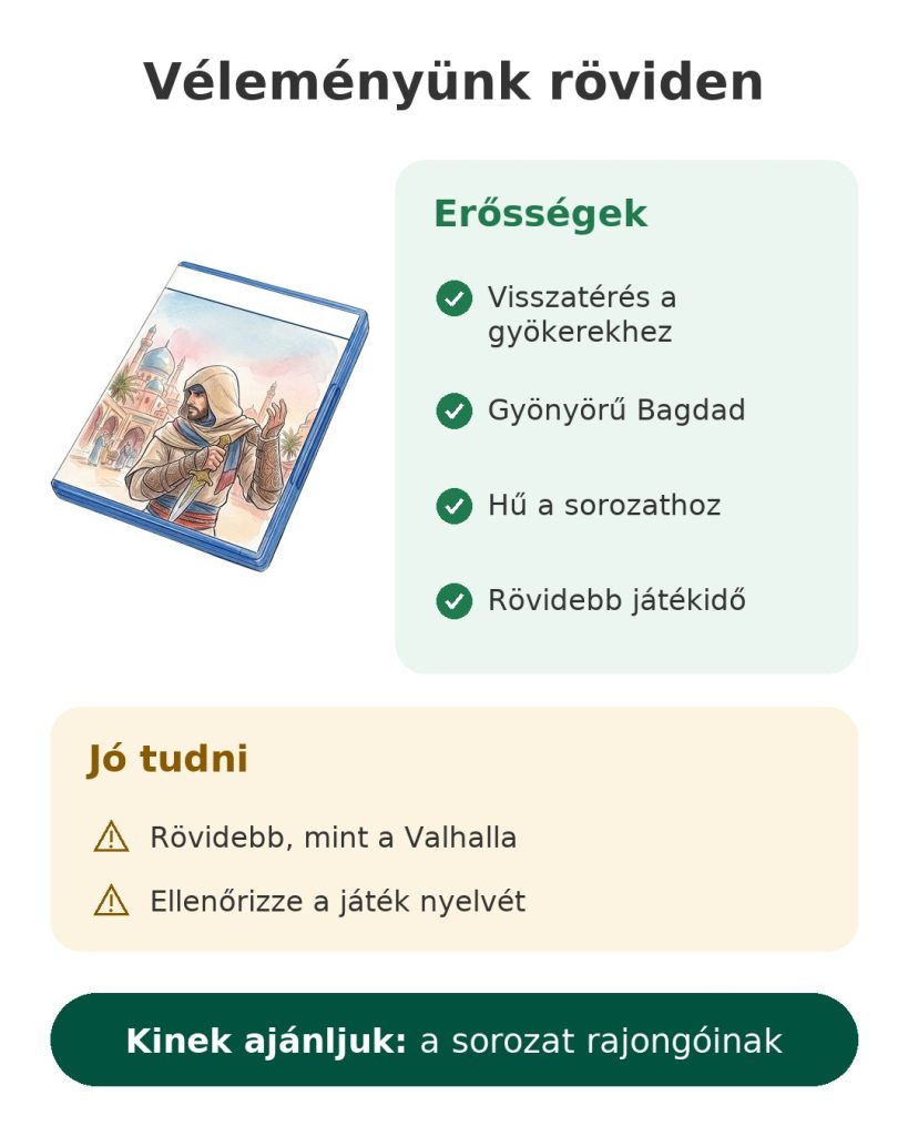 Véleményünk röviden: Assassin's Creed Mirage játék Bagdadban