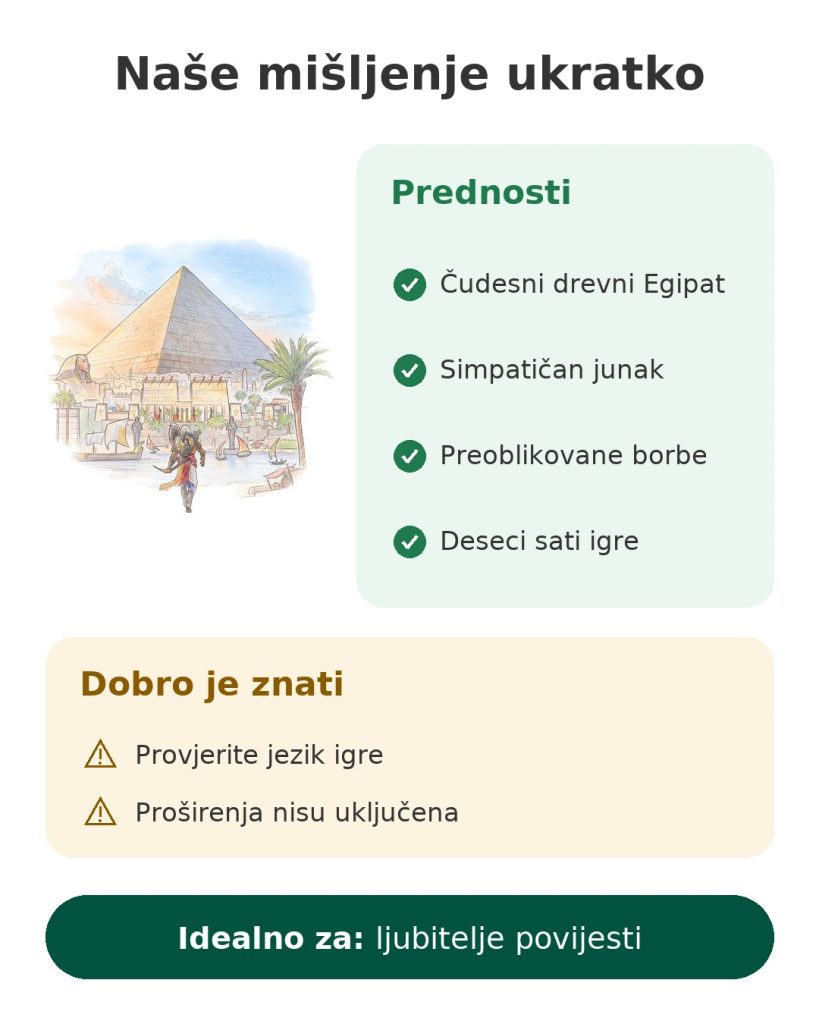 Igra za PS4 Assassin's Creed Origins Naše mišljenje ukratko o igru Assassin's Creed Origins u drevnom Egiptu