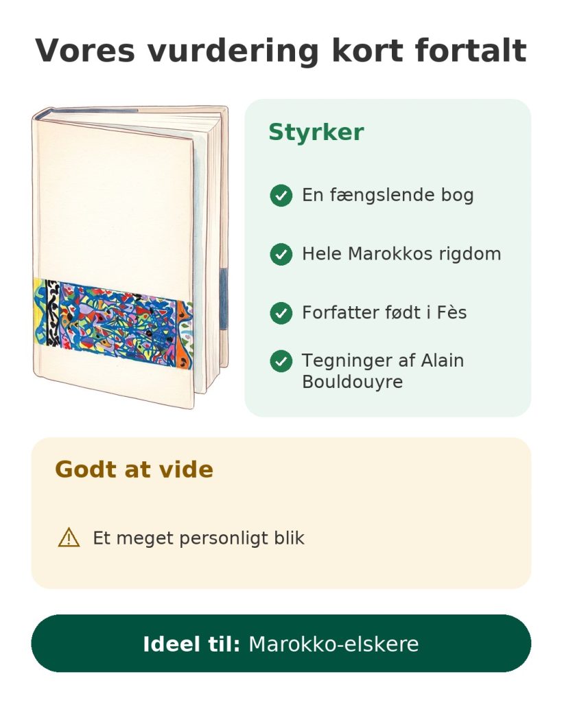 Vores vurdering kort fortalt af bogen om Marokko med tegninger af Alain Bouldouyre
