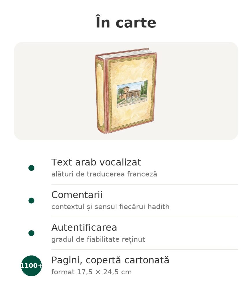 Riyad As-Sâlihîn, le jardin des vertueux, în arabă și franceză Cartea Riyad as-Salihin cu text arab vocalizat, traducere franceză, comentarii și autentificarea hadithurilor
