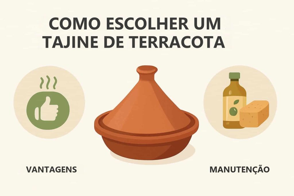 Como escolher um tajine de barro: vantagens e manutenção Como escolher um tajine de terracota: ilustração com as vantagens e a manutenção