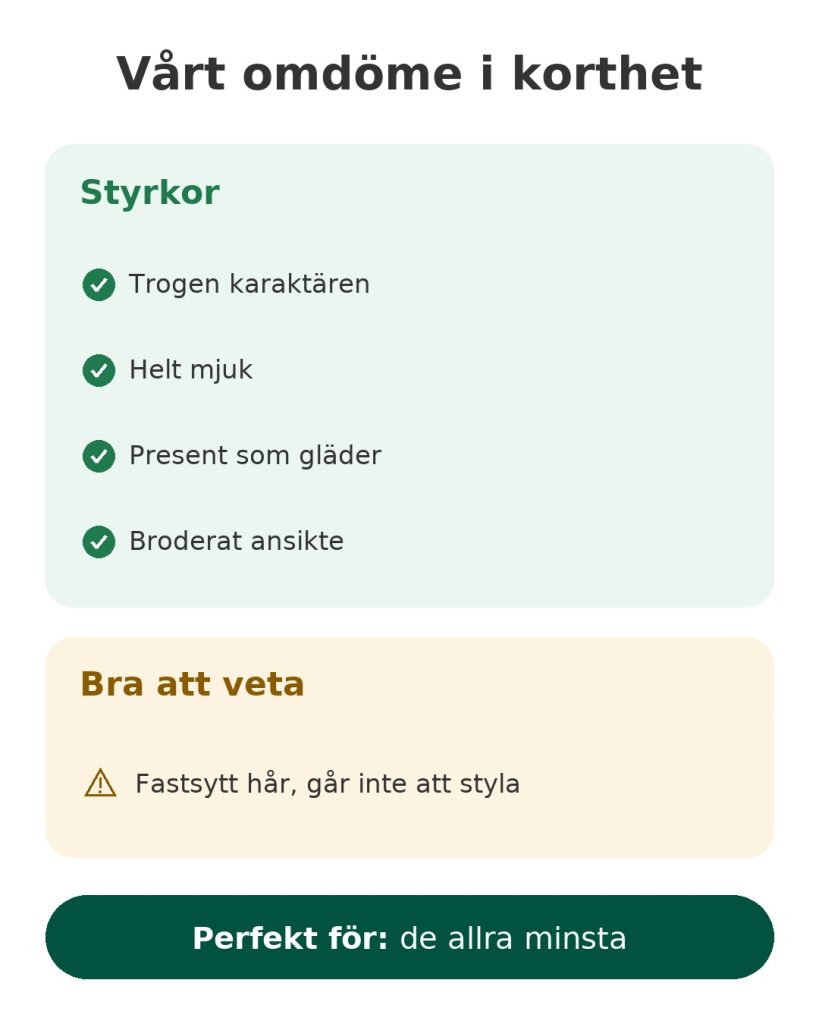 Vårt omdöme i korthet om den mjuka Jasmine-dockan – styrkor, saker att veta och målgrupp