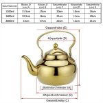 Goldfarbene Edelstahlkanne mit Teesieb