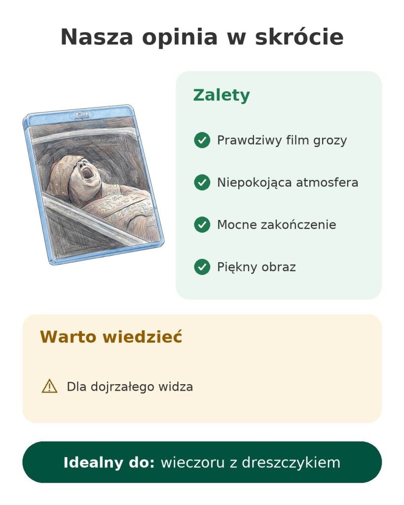 Karta Nasza opinia w skrócie o filmie grozy z mumią na Blu-ray: zalety i uwagi dla dojrzałego widza