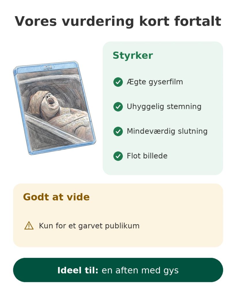 Vores vurdering kort fortalt af gyserfilmen Le Réveil de la momie på Blu-ray