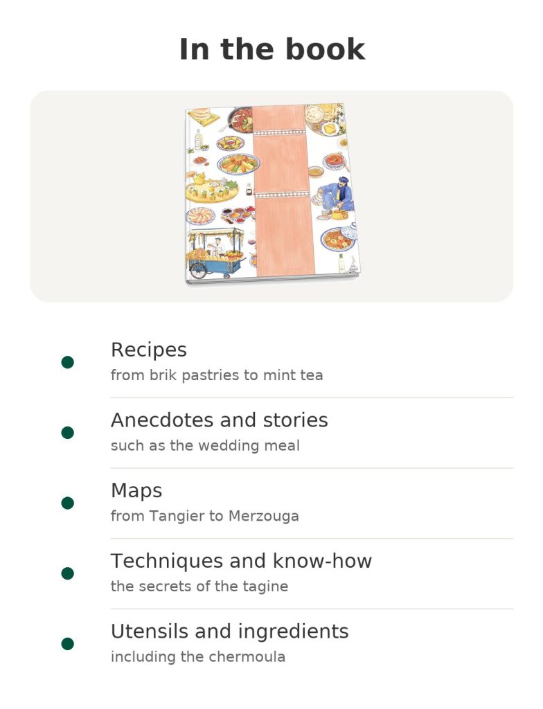 In the book: recipes, anecdotes and stories, maps, techniques, utensils and ingredients