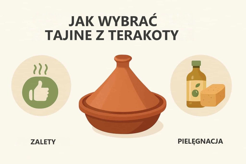 Jak wybrać tajine z terakoty: ilustracja przedstawiająca zalety i pielęgnację