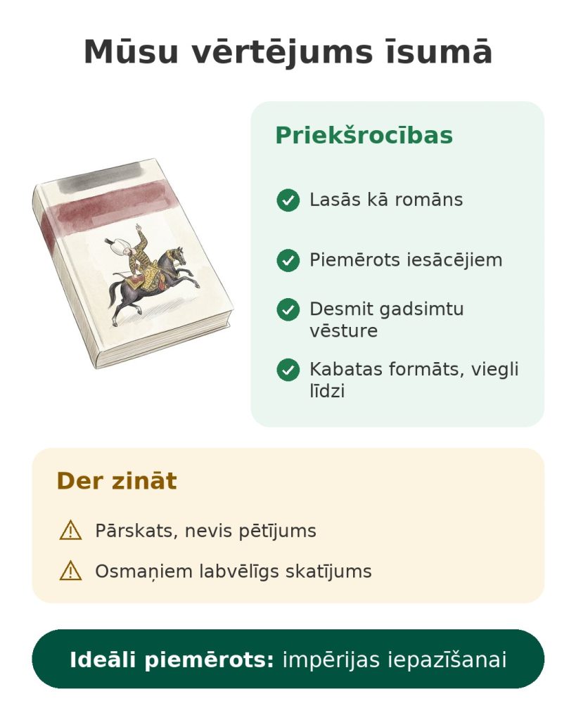 Mūsu vērtējums īsumā par kabatas grāmatu par Osmaņu impērijas vēsturi