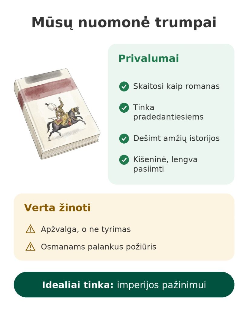 Mūsų nuomonė trumpai apie kišeninę knygą apie Osmanų imperijos istoriją