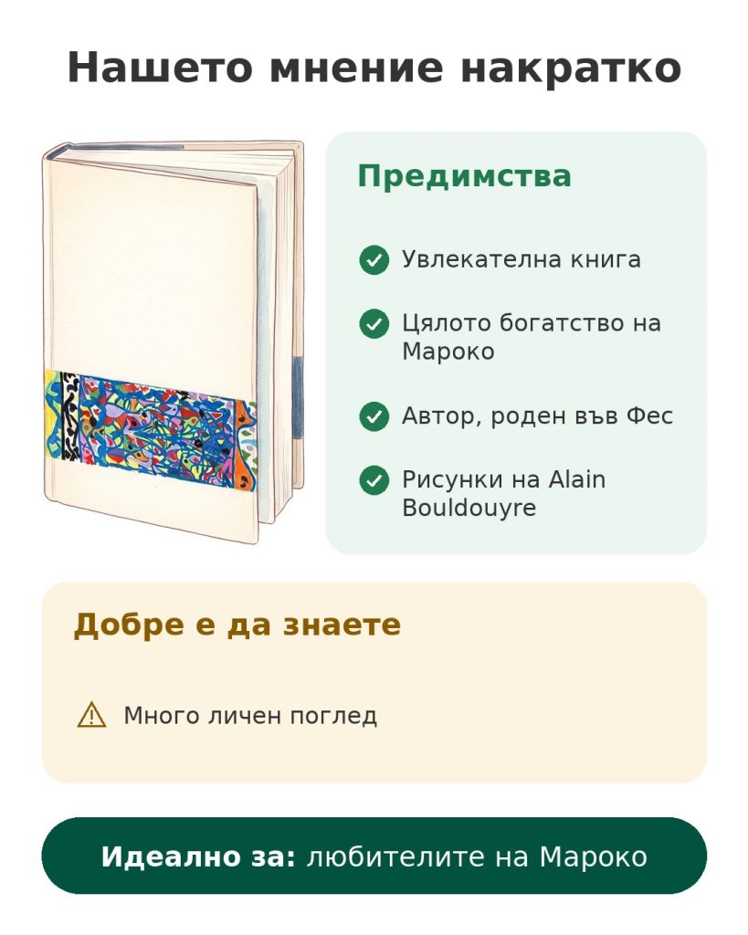 Нашето мнение накратко за книгата за Мароко с рисунки на Alain Bouldouyre