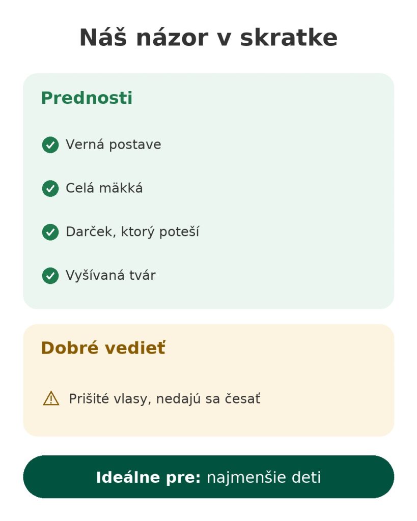 Náš názor v skratke na mäkkú bábiku princezná Jasmine – prednosti, na čo si dať pozor a pre koho je