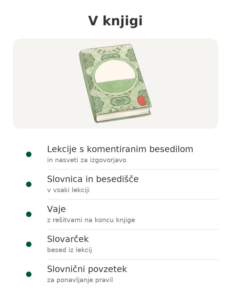 V knjigi: metoda učenja arabščine z lekcijami, vajami, slovarčkom in slovničnim povzetkom