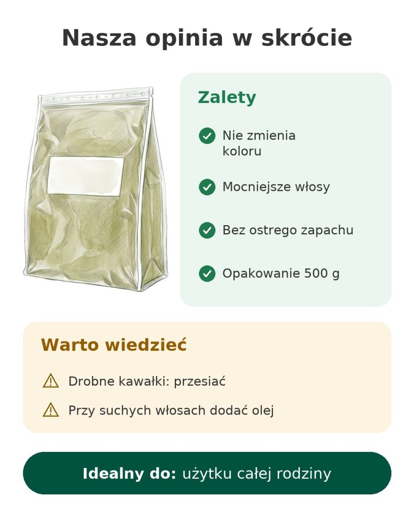 Nasza opinia w skrócie o neutralnej henie w proszku do włosów, opakowanie 500 g: zalety i wskazówki