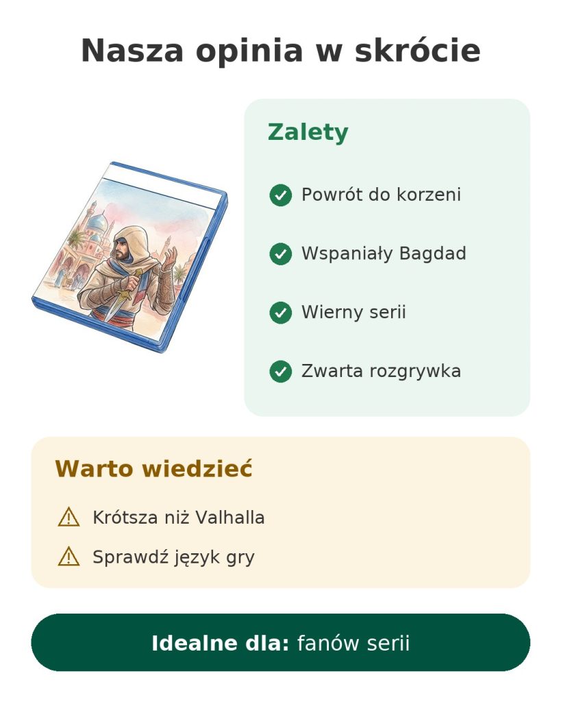 Nasza opinia w skrócie o grze Assassin's Creed Mirage: zalety, warto wiedzieć i idealni odbiorcy